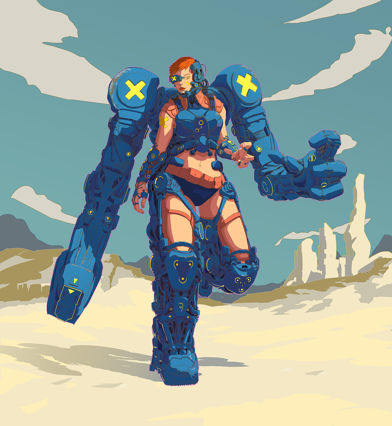 賽博朋克外骨骼機甲（圖ZOTkyODI2ODQ=） - 創(chuàng)作習(xí)作 - 站酷設(shè)計師MONOX原創(chuàng)素材 - 站酷ZCOOL