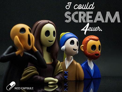 红胶囊原创设计【SCREAM 4EVER】世界名画盲盒手办