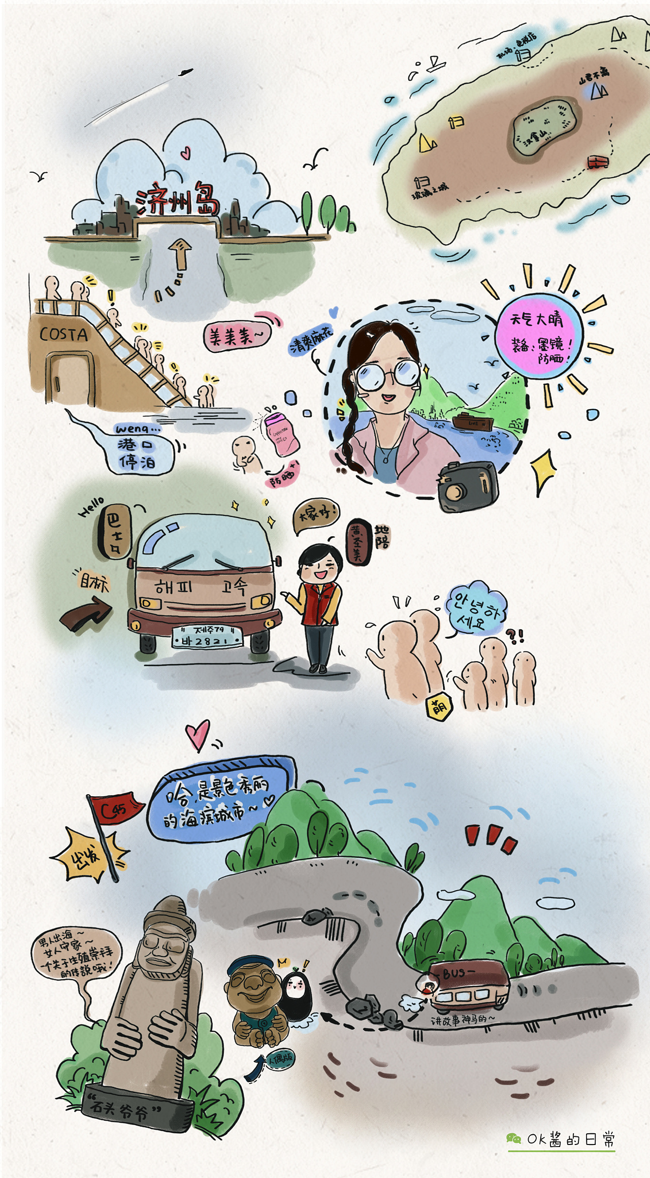 手绘游记丨大游轮歌诗达|插画|商业插画|好不辣德皮特 - 原创作品