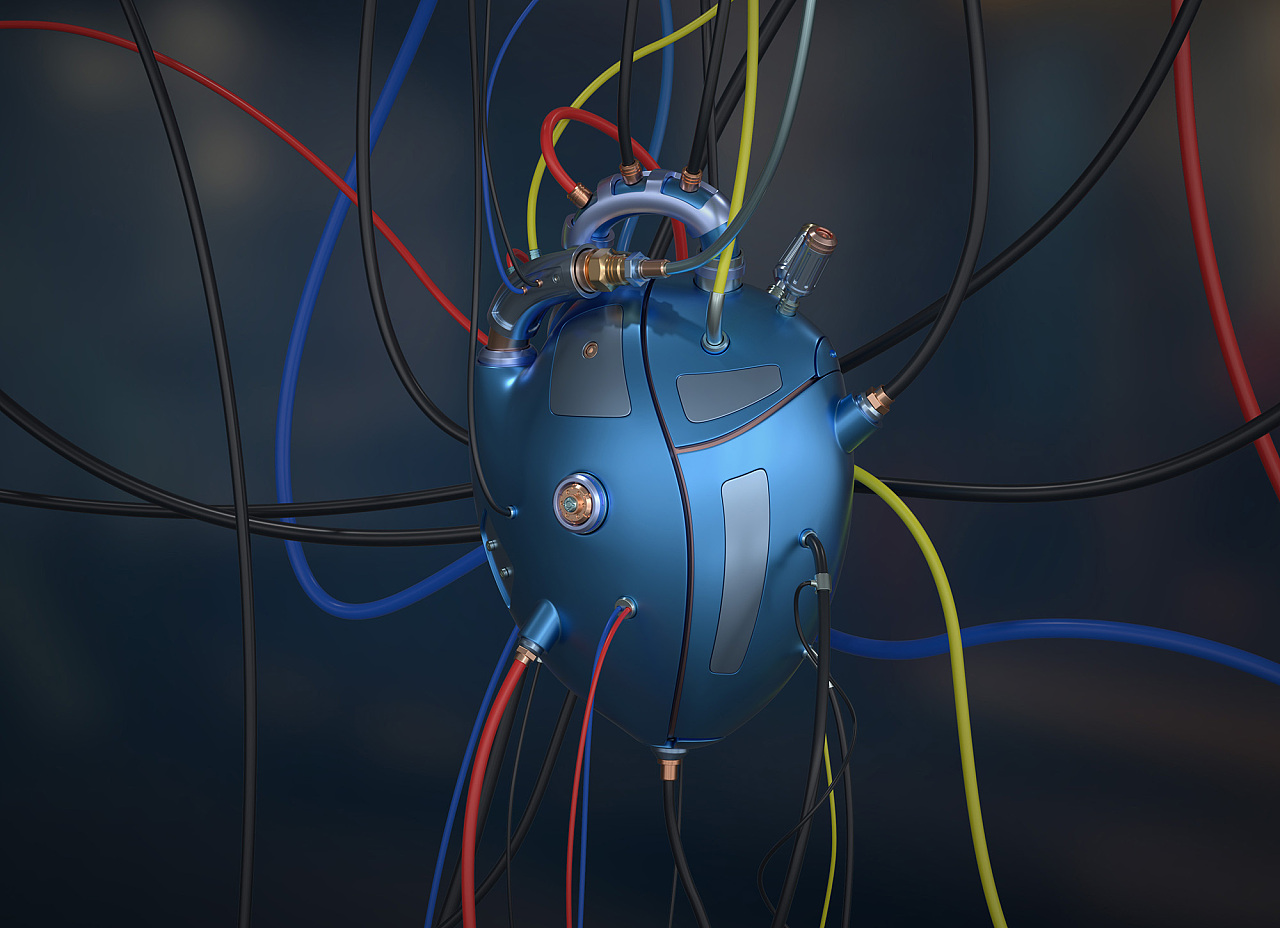 蓝色之海 概念机械心脏设计&渲染