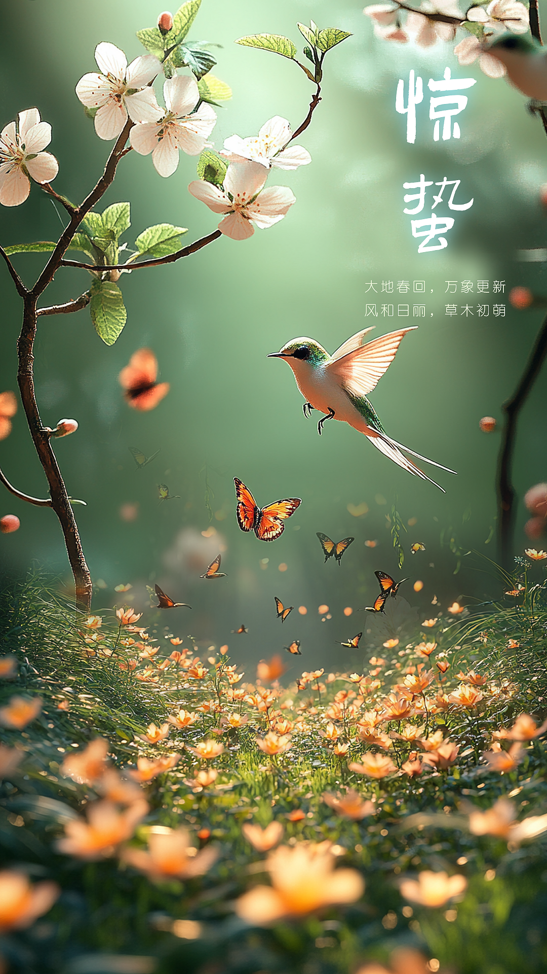 二十四节气 惊蛰（图ZMzg2ODI1NTM2） - 海报 - 站酷设计师无名小地原创素材 - 站酷ZCOOL