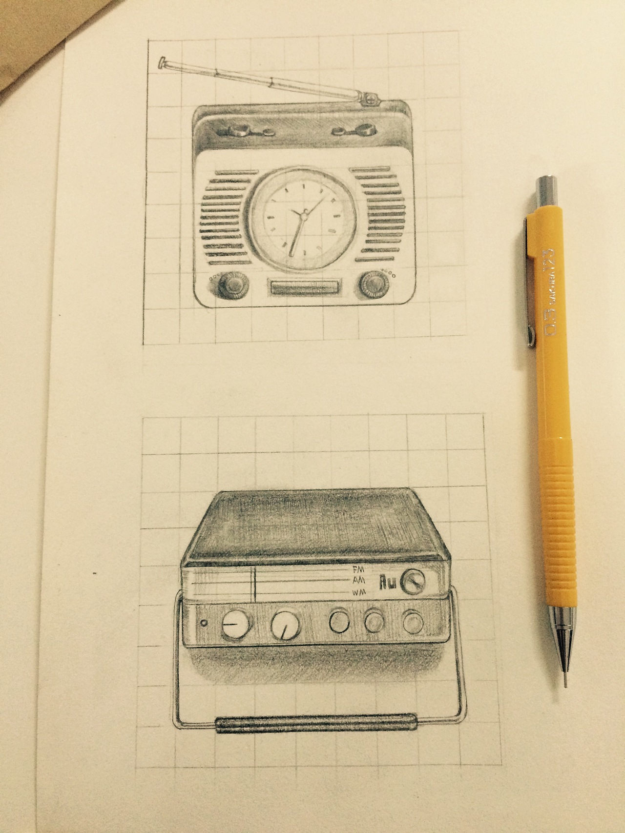 手绘复古收音机icon