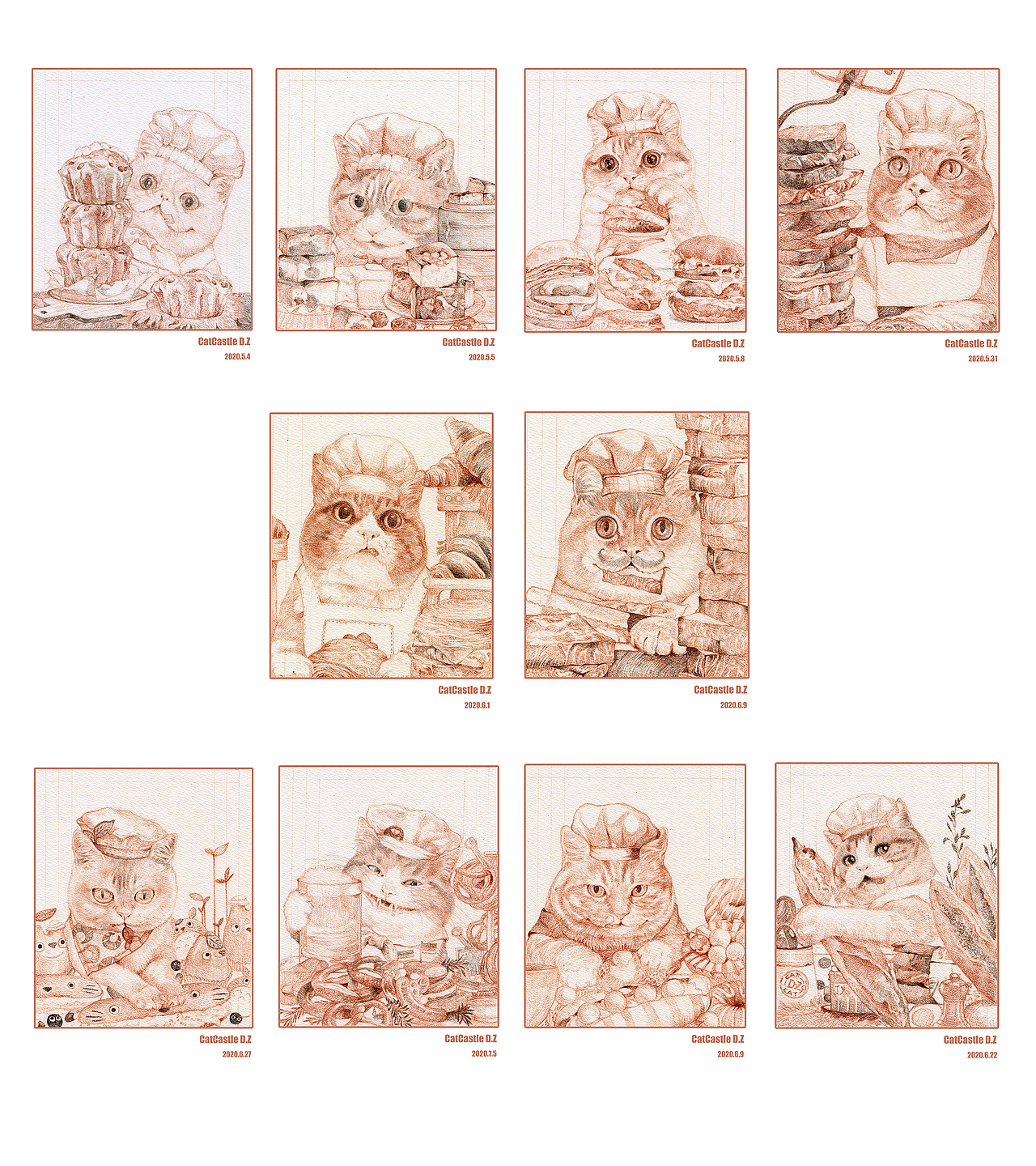 喵星烘焙师系列（图ZMjE2OTc0Njky） - 绘画 - 站酷设计师CatCastleDZ原创素材 - 站酷ZCOOL