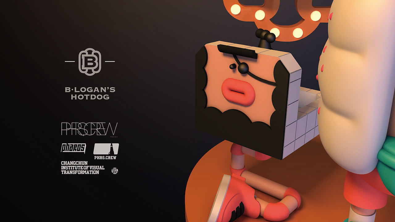【布雷的热狗】IP卡通形象3D图海报（图ZMjYzMTQyNzI0） - IP形象 - 站酷设计师LeiLei_原创素材 - 站酷ZCOOL