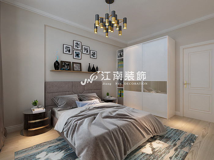 哈尔滨江南装饰公司远大都市明珠现代风格装修效果图