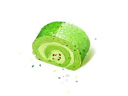 抹茶甜品插画之二