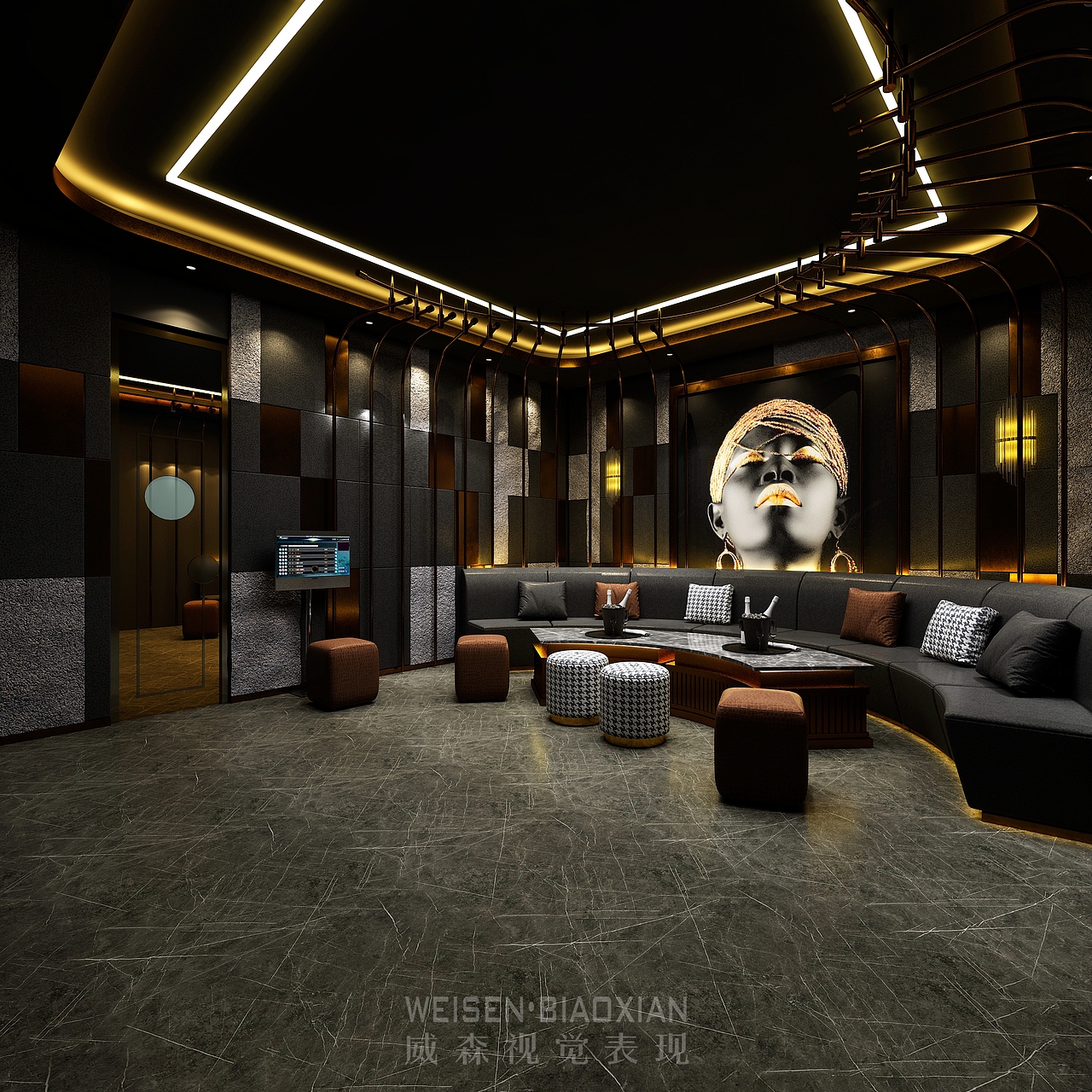 KTV酒吧，暗黑系（图ZMjA0MDYwMTUy） - 家装设计 - 站酷设计师顾二狗原创素材 - 站酷ZCOOL