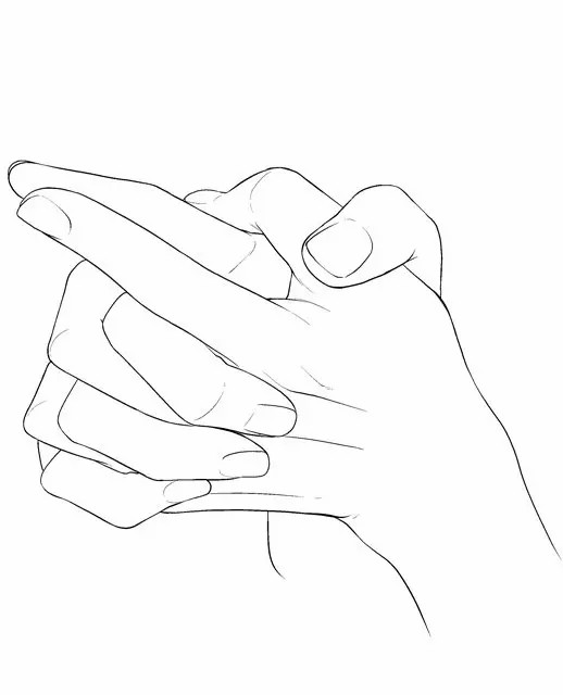 双手合拢的日常动作的画法!_每日讲画-站酷zcool
