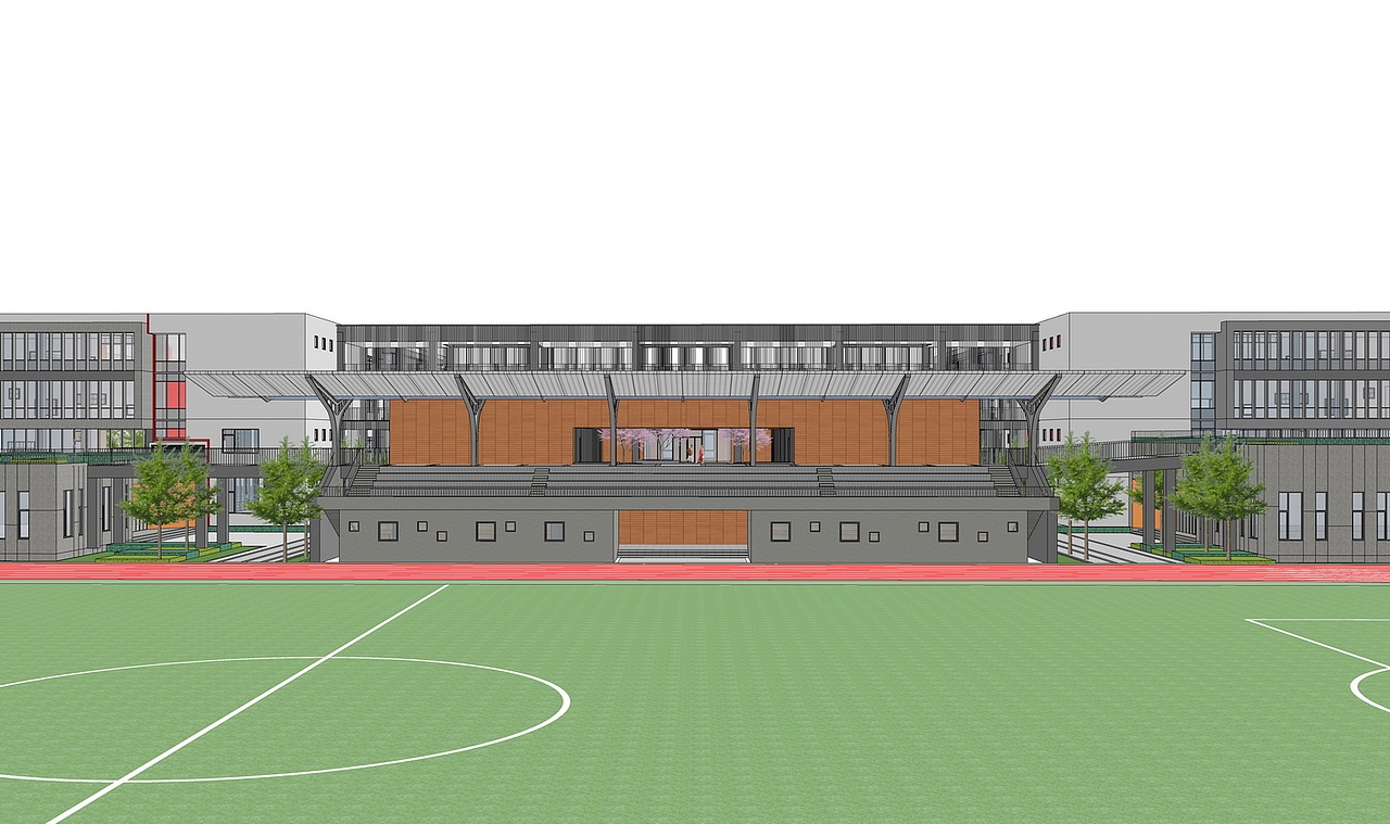 银基国际实验中学+景观SU模型下载