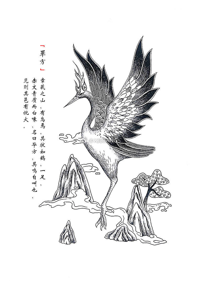 黑白山海异兽第一辑|插画|概念设定|邦_bang_原创作品-站酷zcool