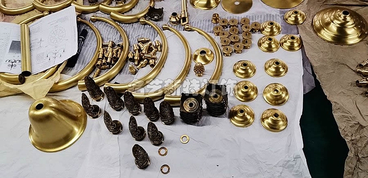 欧式全铜灯量身定制加工过程细节