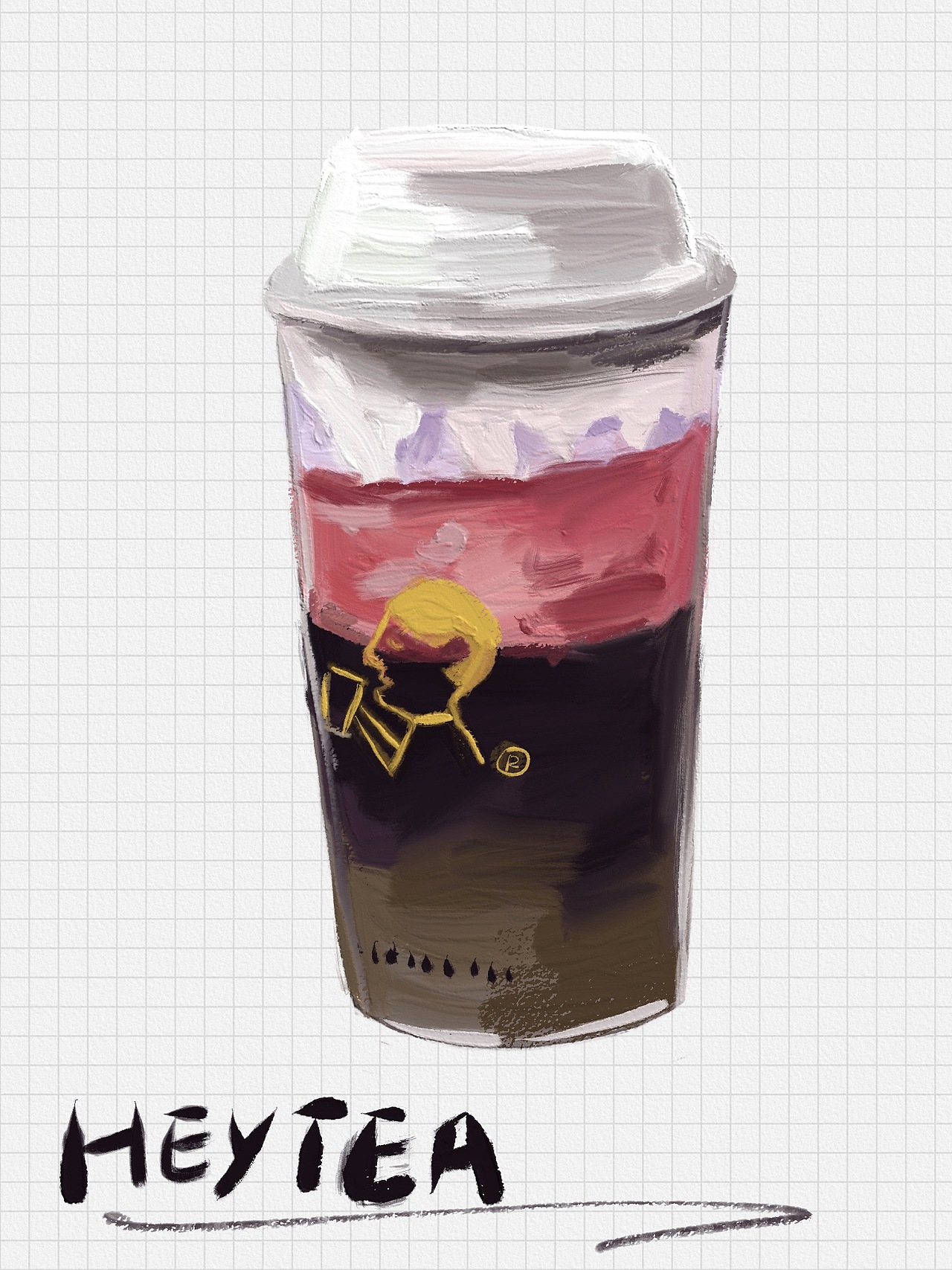 【artset】最近画的饮料插画，每一杯都是满满的卡路里