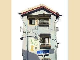 小房子插畫-上海001半徑園弄