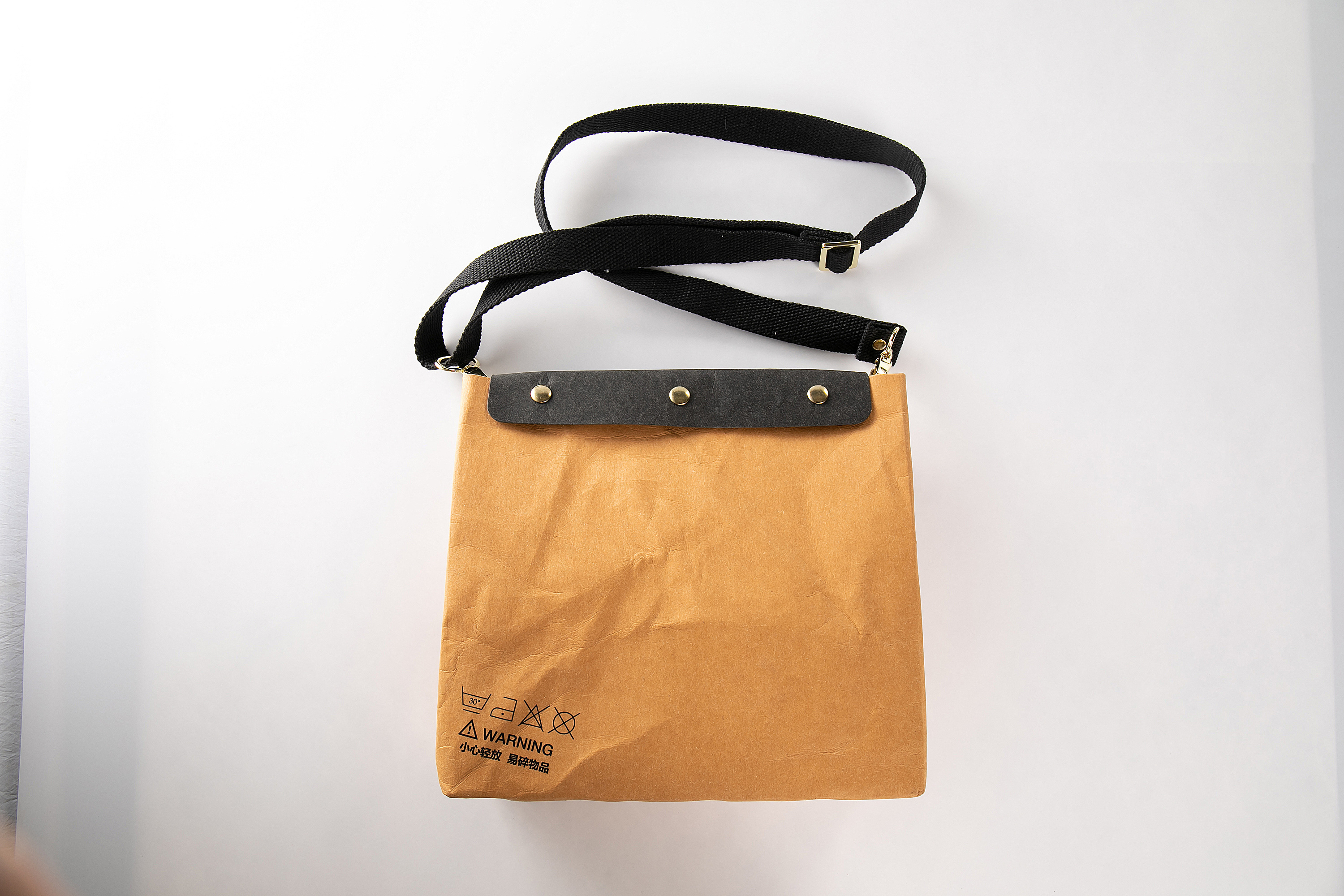 纸竹常乐翻盖小挎包(水洗牛皮纸/杜邦纸)