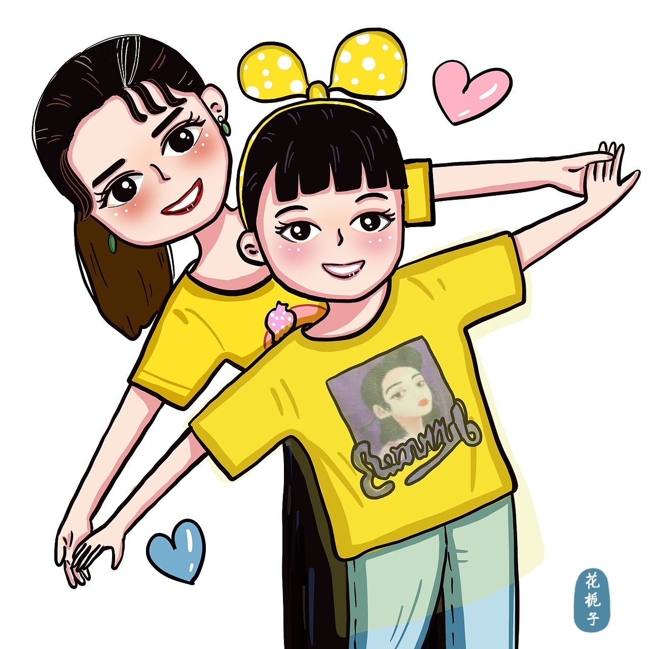 可爱的母女俩 亲子头像