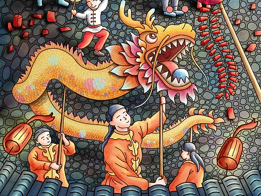 国潮财神灶神