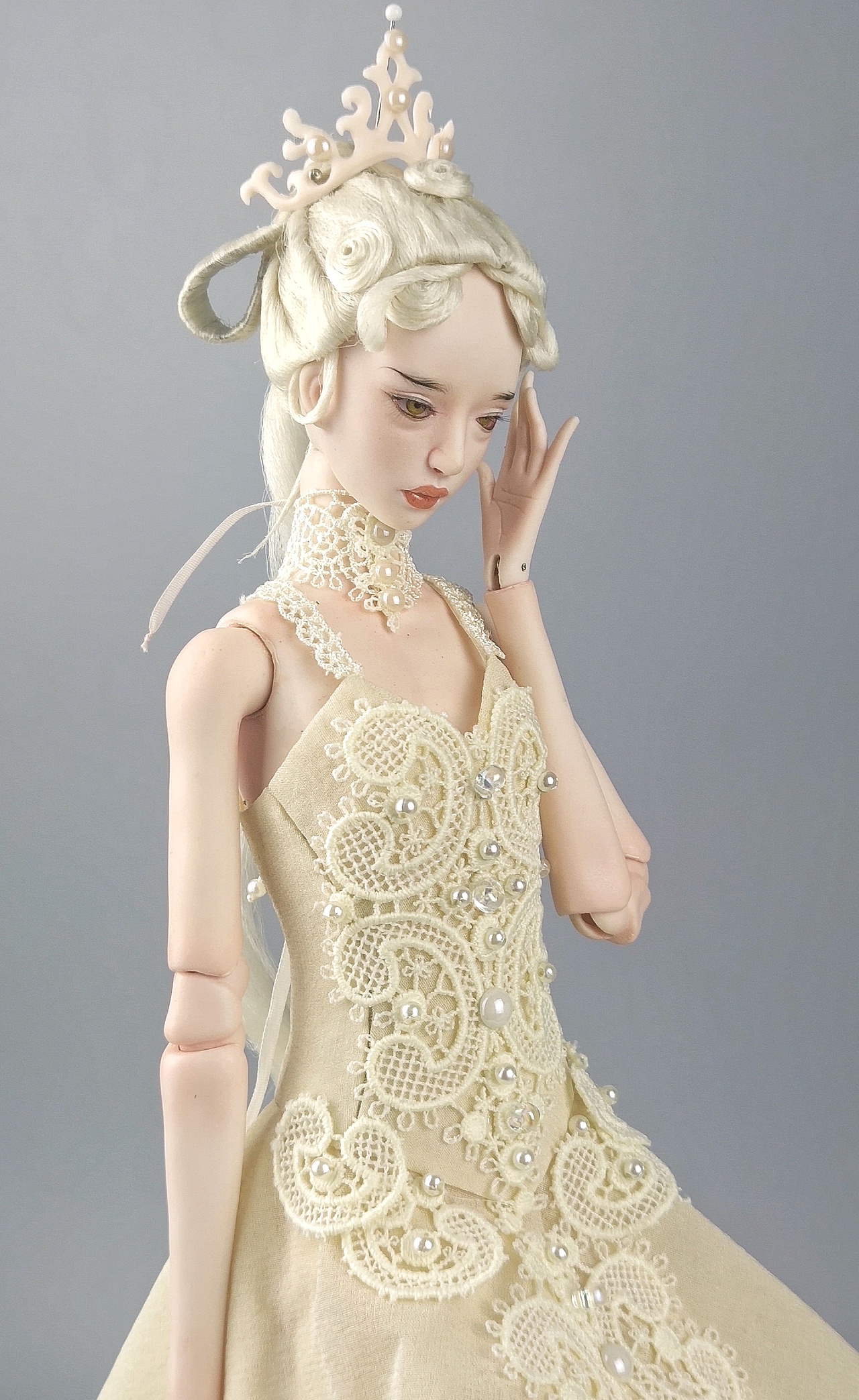 陶瓷bjd43厘米自制陶瓷人偶