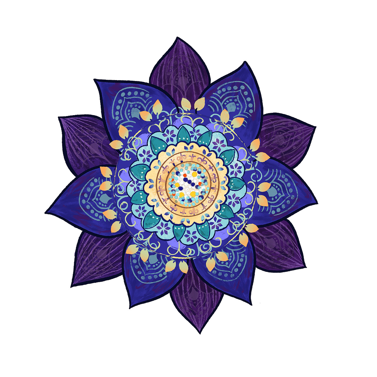 曼陀罗（图ZMjI4NzkyNDY0） - 商业插画 - 站酷设计师黑巧克力和水原创素材 - 站酷ZCOOL