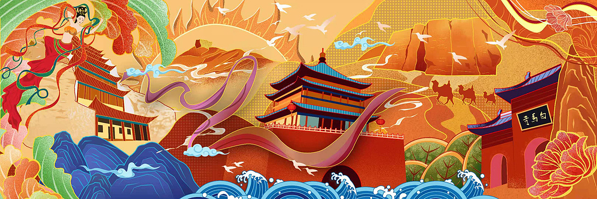 丝绸之路插画|插画|商业插画|贺开 - 原创作品 - 站酷 (zcool)