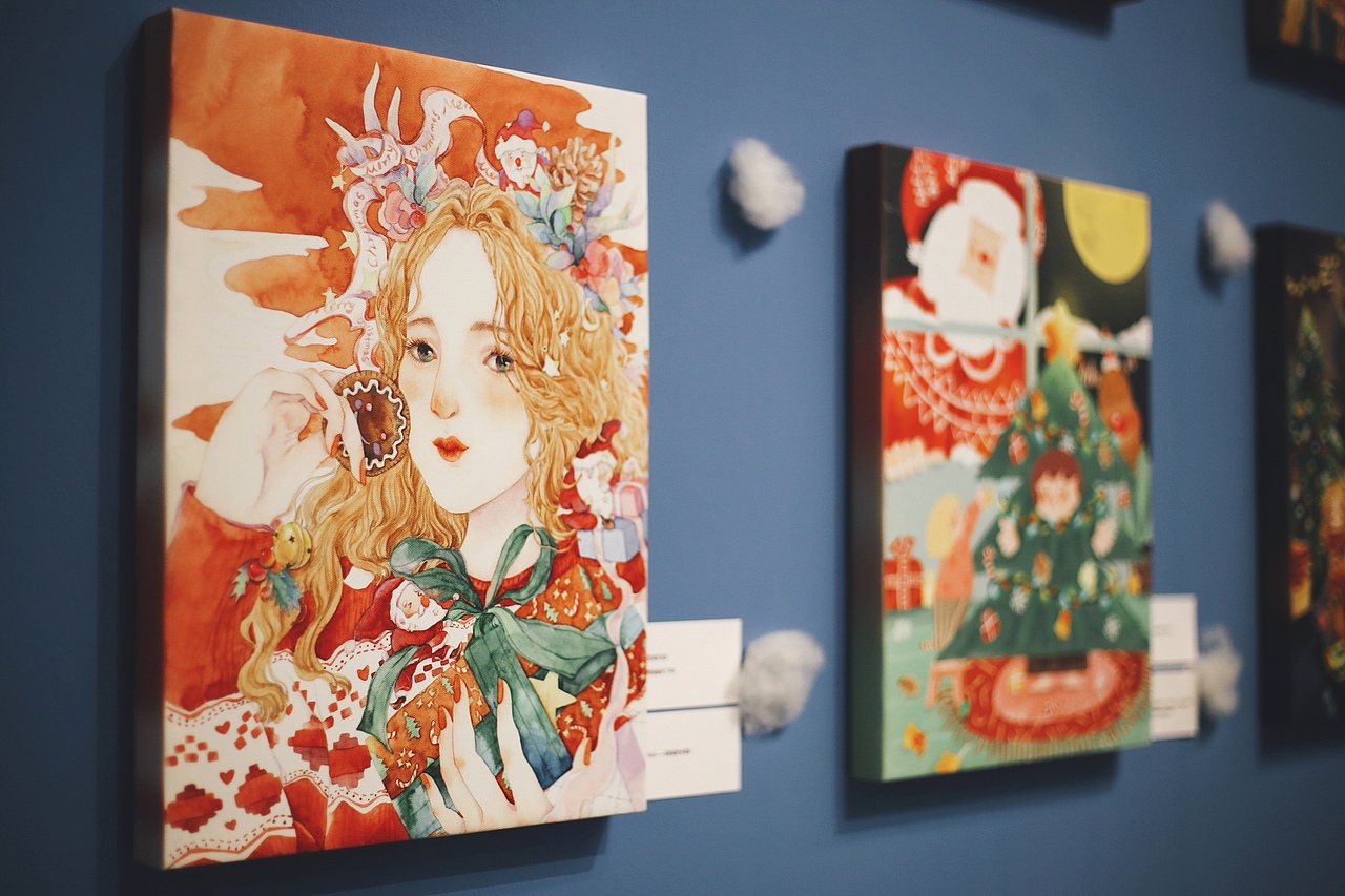 圣诞主题插画展（图ZMjM0NTgwMTEy） - 商业插画 - 站酷设计师临云插画原创素材 - 站酷ZCOOL