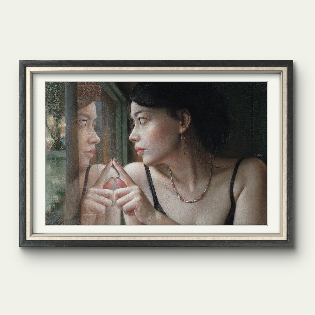 色粉畫【玻璃窗】（圖ZMzc4NDQ1NTEy） - 繪畫 - 站酷設計師李程ART原創(chuàng)素材 - 站酷ZCOOL