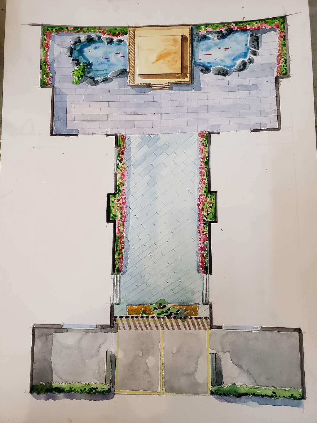 手绘效果图（图ZMjEyNjk0ODIw） - 景观设计 - 站酷设计师香肥赵原创素材 - 站酷ZCOOL