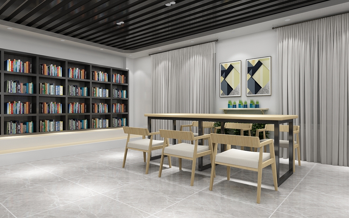 休息阅读室设计3D效果图（图ZMjUxODYyNTUy） - 场景 - 站酷设计师3D设计师NG男原创素材 - 站酷ZCOOL