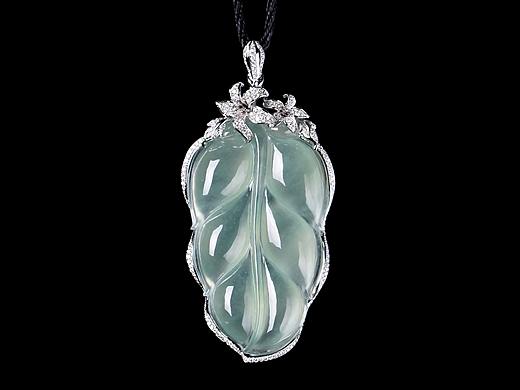 【蚂蚁创意珠宝工作室】翡翠叶子吊坠