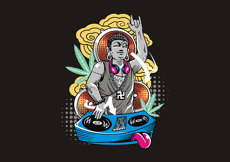 DJ活佛（图ZMzA0ODIzOTI=） - 商业插画 - 站酷设计师蔬菜帮帮原创素材 - 站酷ZCOOL