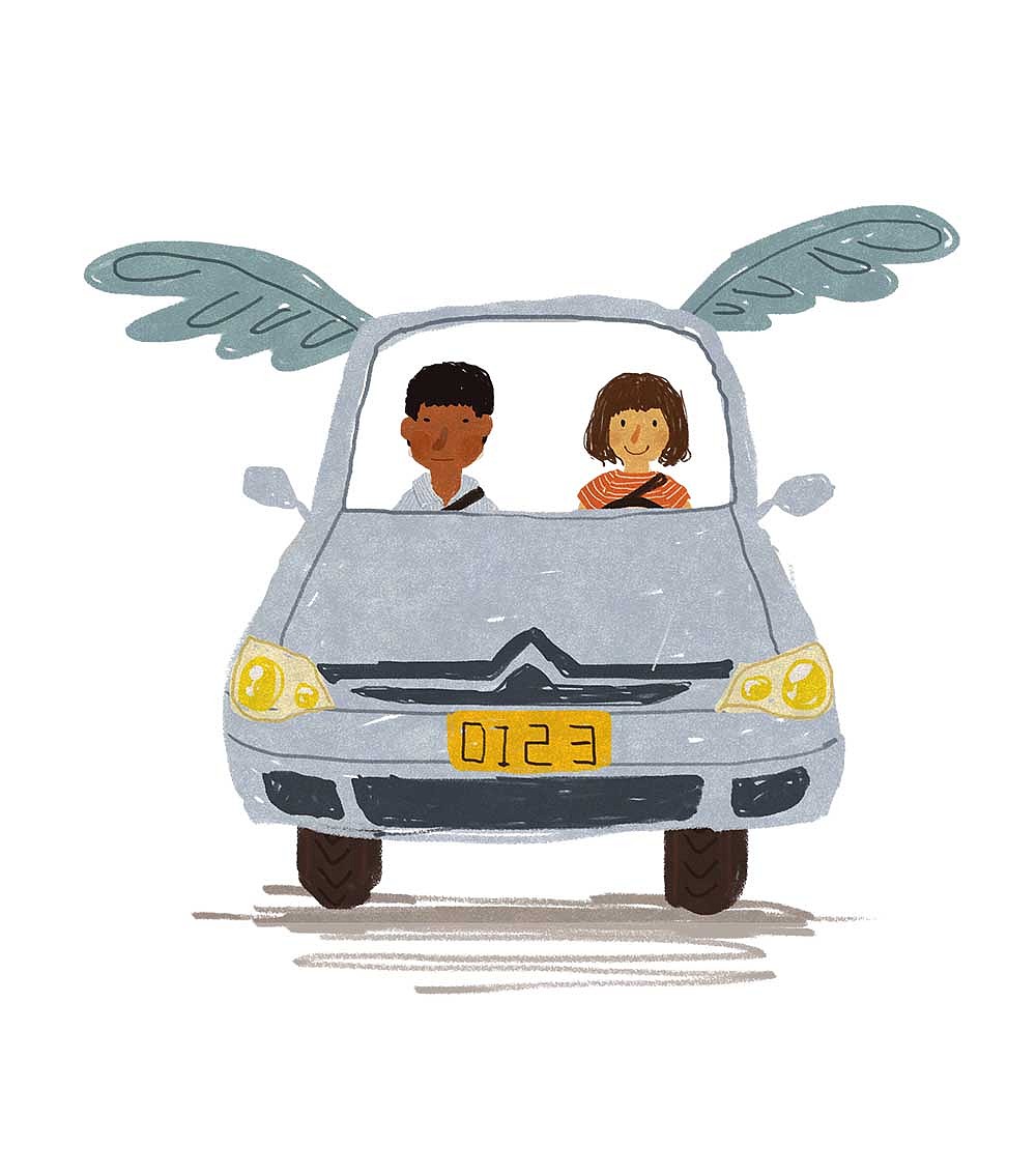 学车的第一天，你想不到。（图ZMTE0MzAwMjY4） - 商业插画 - 站酷设计师绿色的熊挂了原创素材 - 站酷ZCOOL