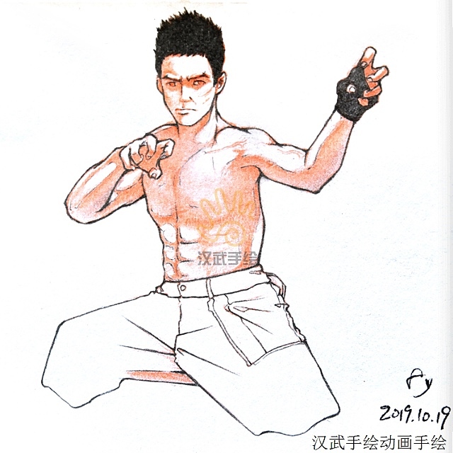 彭同学最新创作 动画人物角色手绘练习手稿