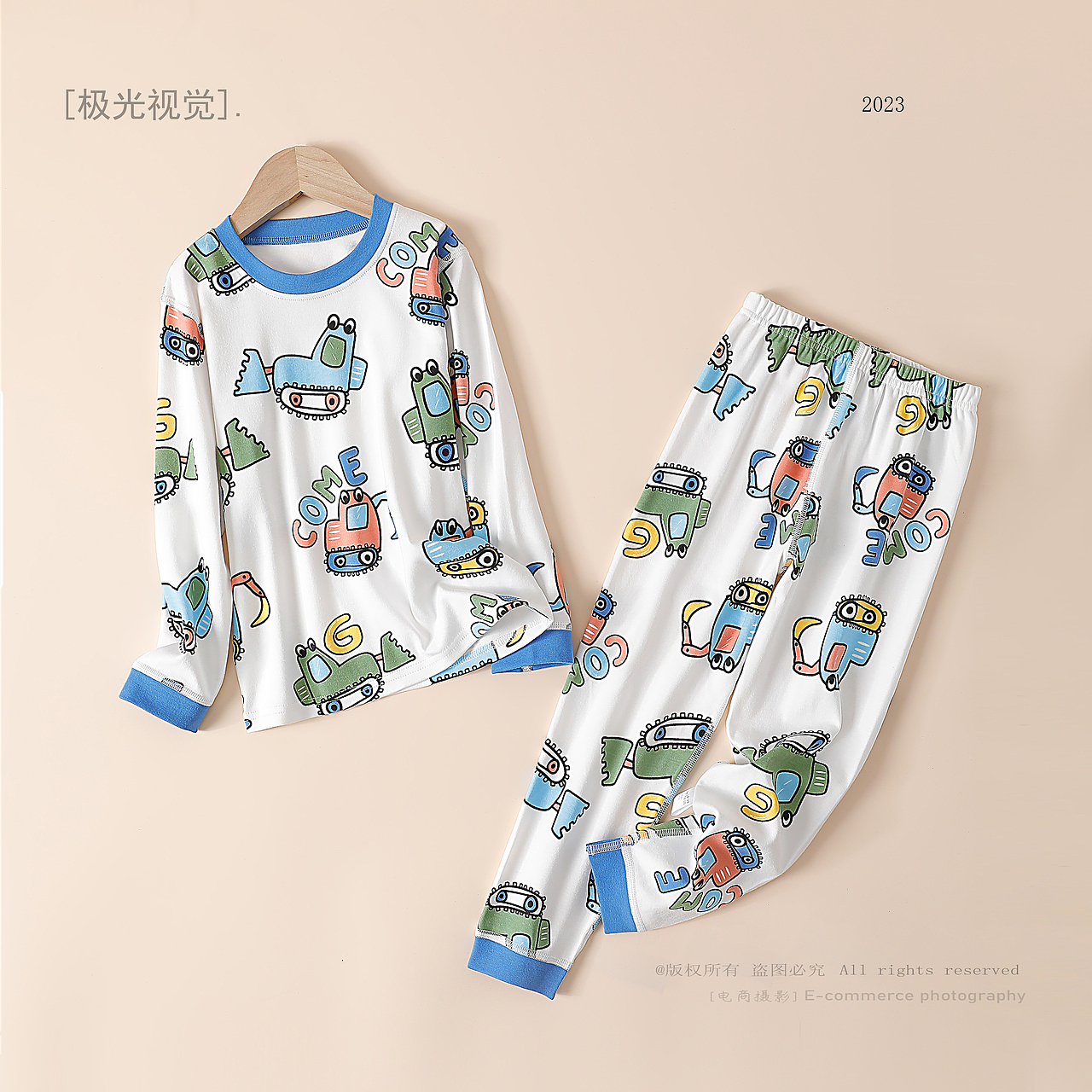 儿童保暖内衣套装/服饰类静物摄影