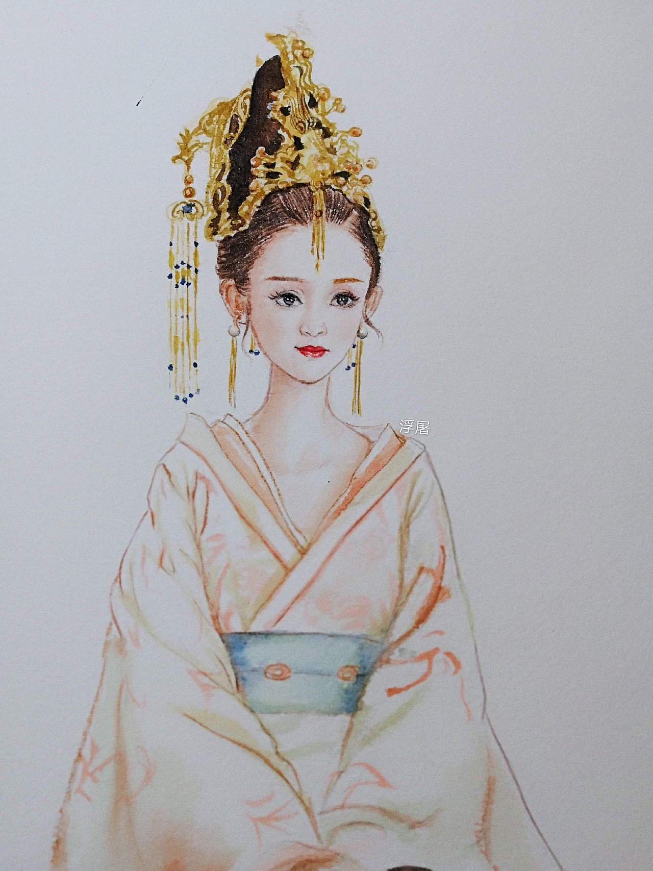 手绘清宫皇后 古装图片