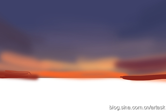 海上日出（新海诚风，带步骤图）（图ZMjg3MTA3Mg==） - 商业插画 - 站酷设计师ASK_animation原创素材 - 站酷ZCOOL
