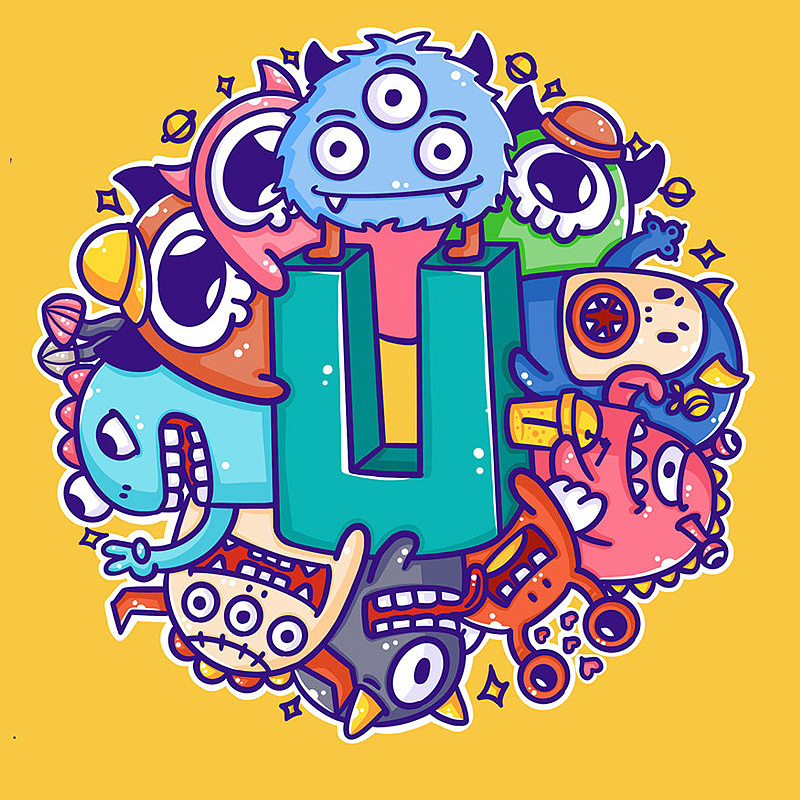 字母插画（图ZMjg0NzQ2ODQ0） - 创作习作 - 站酷设计师柠檬小妖原创素材 - 站酷ZCOOL