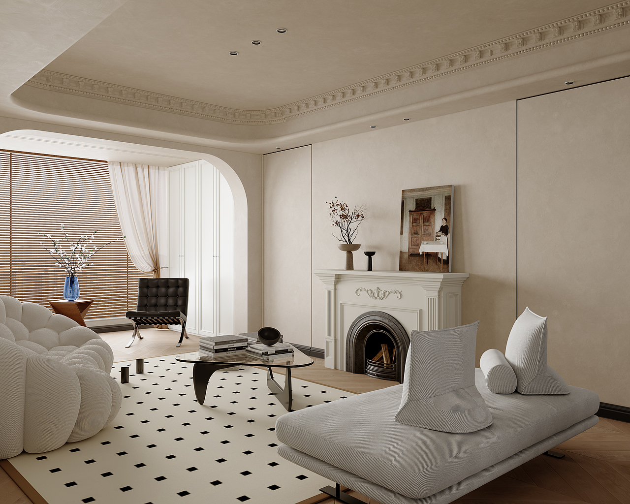  INITIAL-STUDIO 现代奶油风家装表现