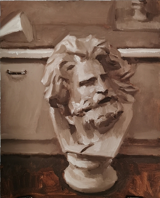 于生慧单色油画《马赛》