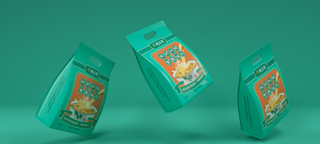 牛奶加钙营养油茶包装