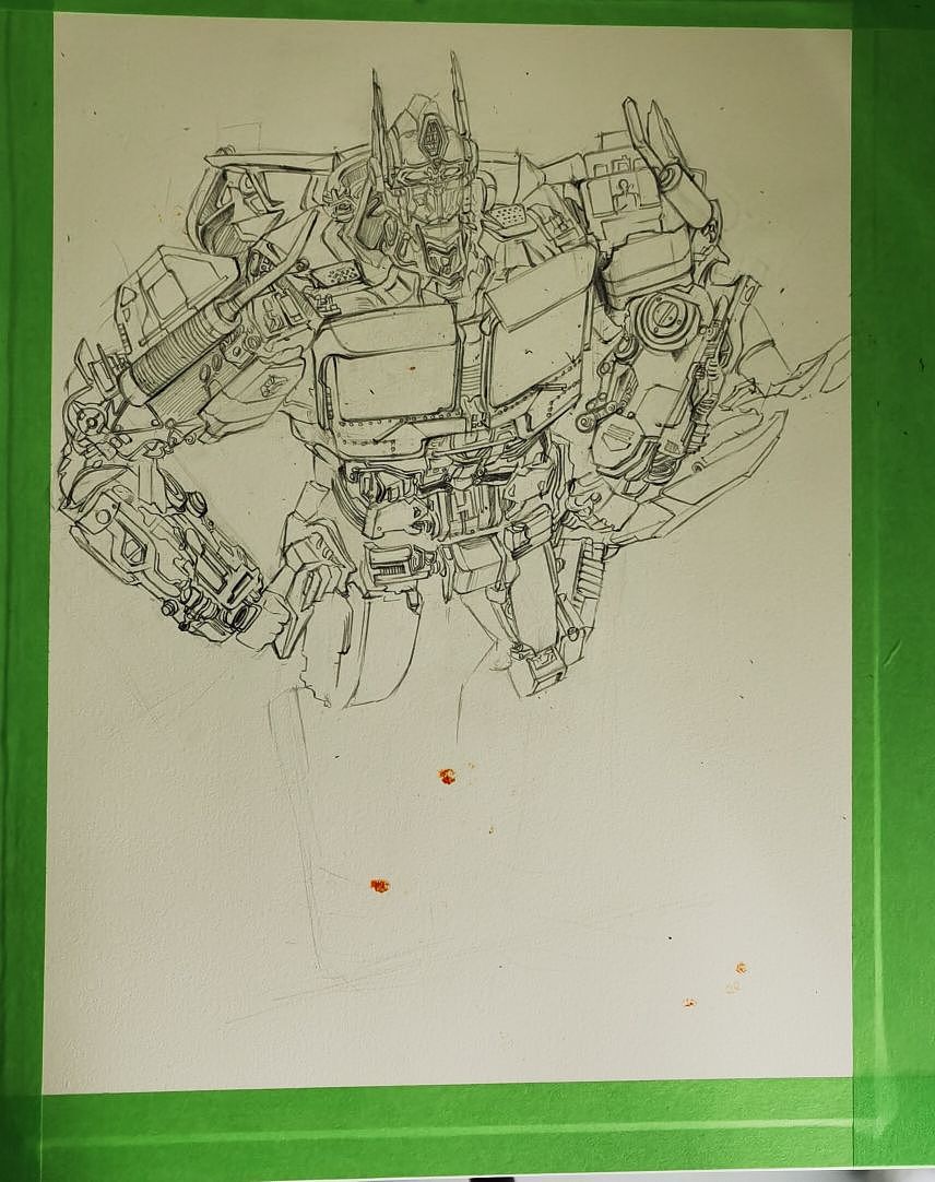 擎天柱水彩（图ZMzI1NTYyNzk2） - 绘画 - 站酷设计师杨yangting原创素材 - 站酷ZCOOL