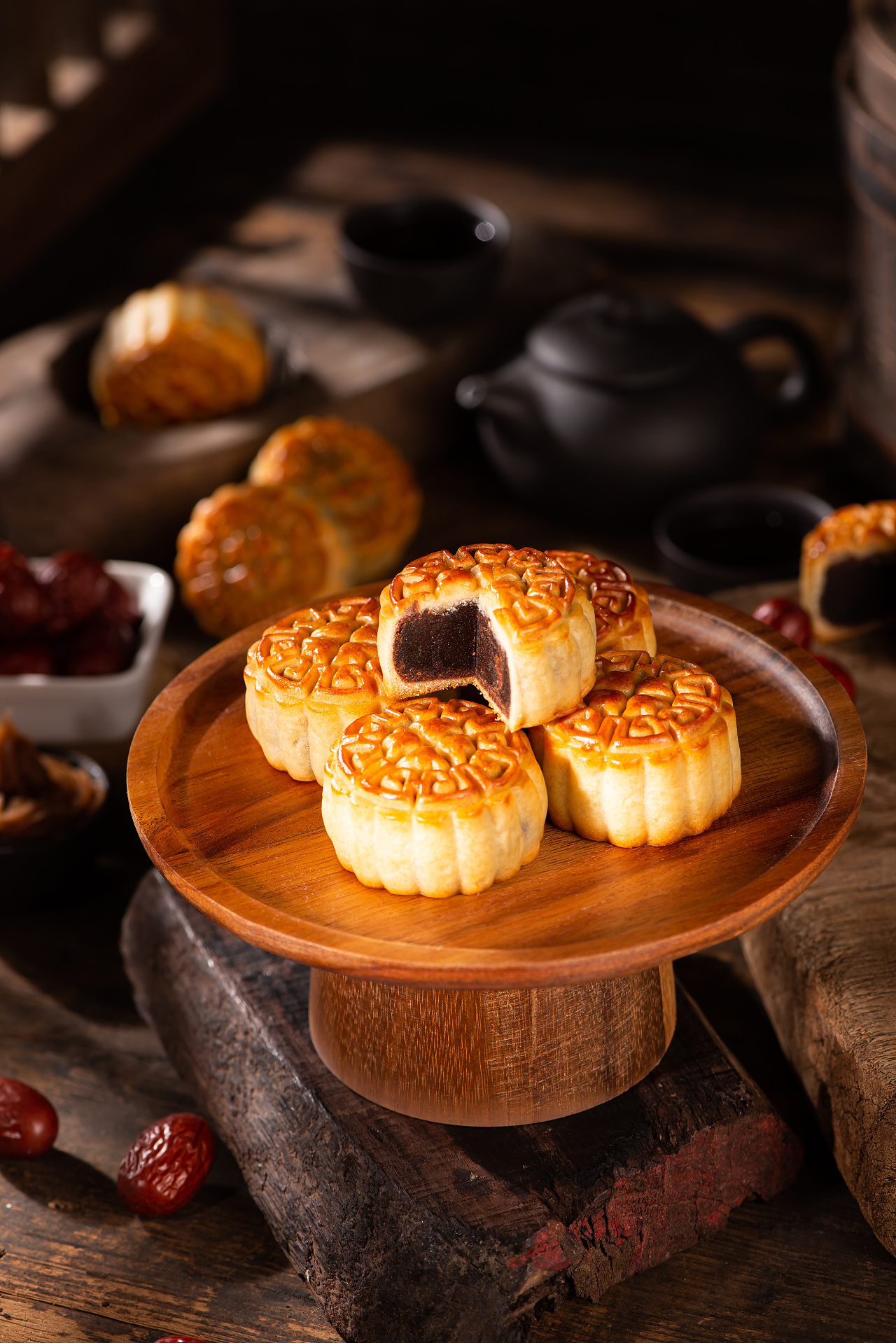 电商摄影:利男居枣蓉月饼