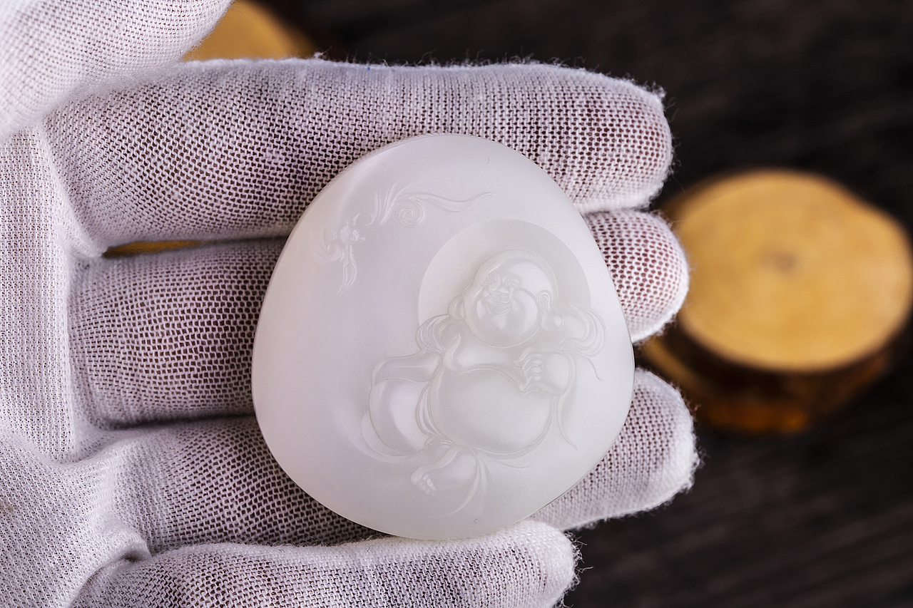 和田玉 - 弥勒佛