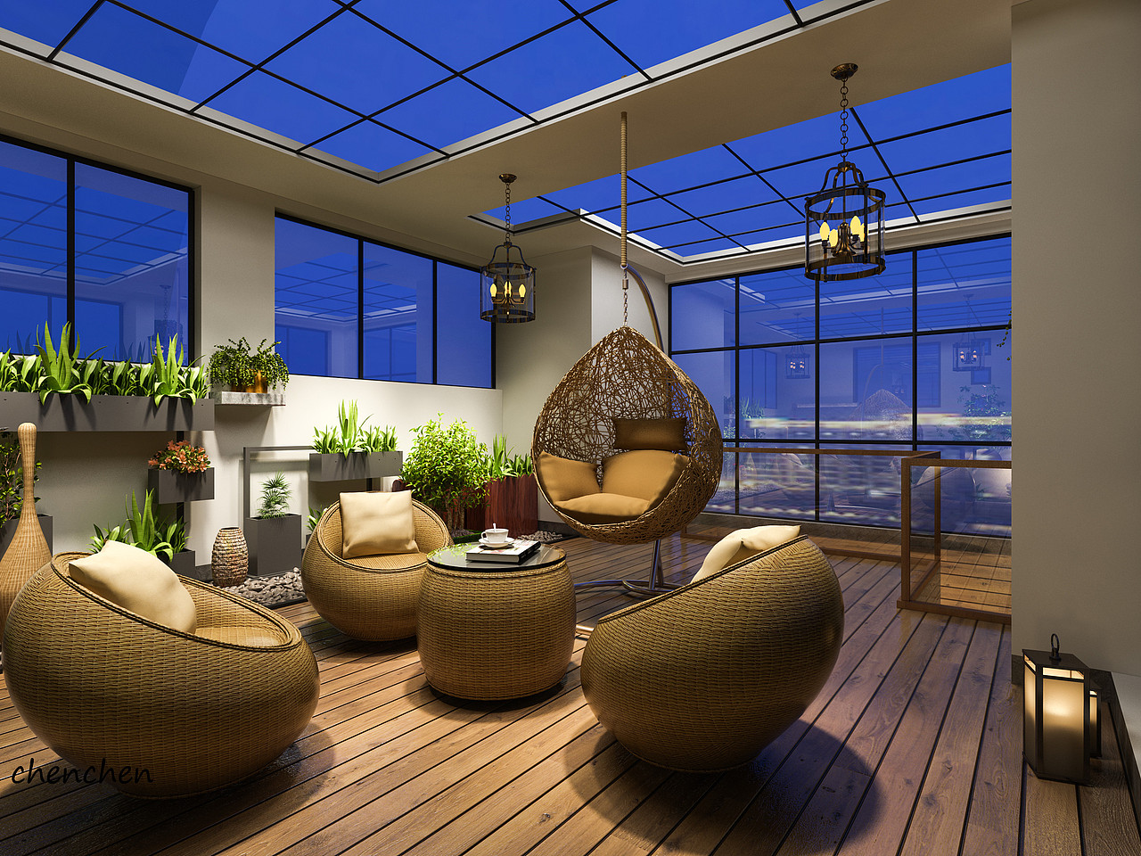 星夜设计//工装//现代咖啡店