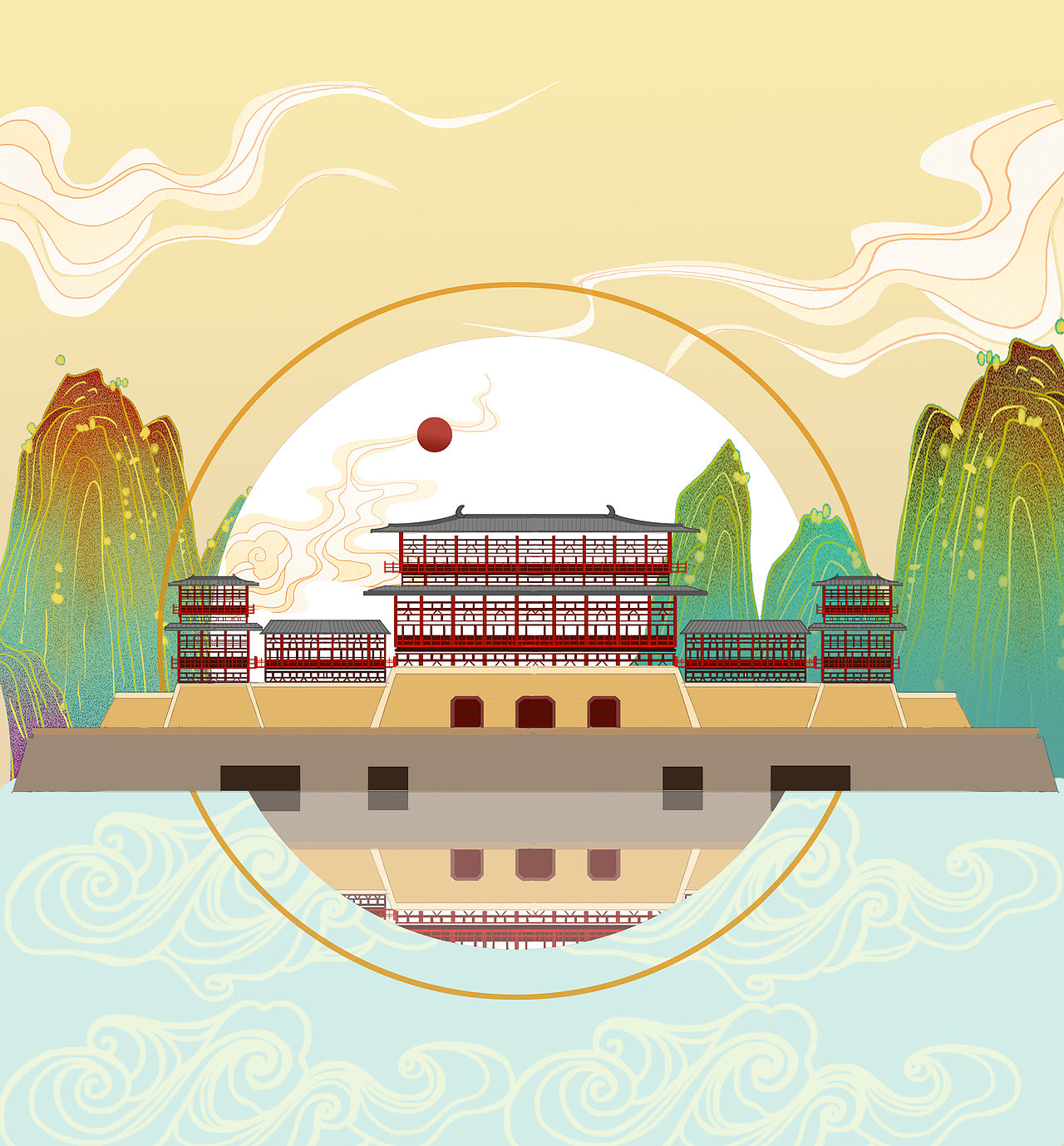 关于洛阳建筑的插画商稿（图ZMjg4NTc4NDQw） - 商业插画 - 站酷设计师羔小羊GXY原创素材 - 站酷ZCOOL