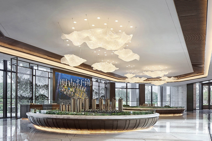 沙盘水晶网吊灯 明古定制