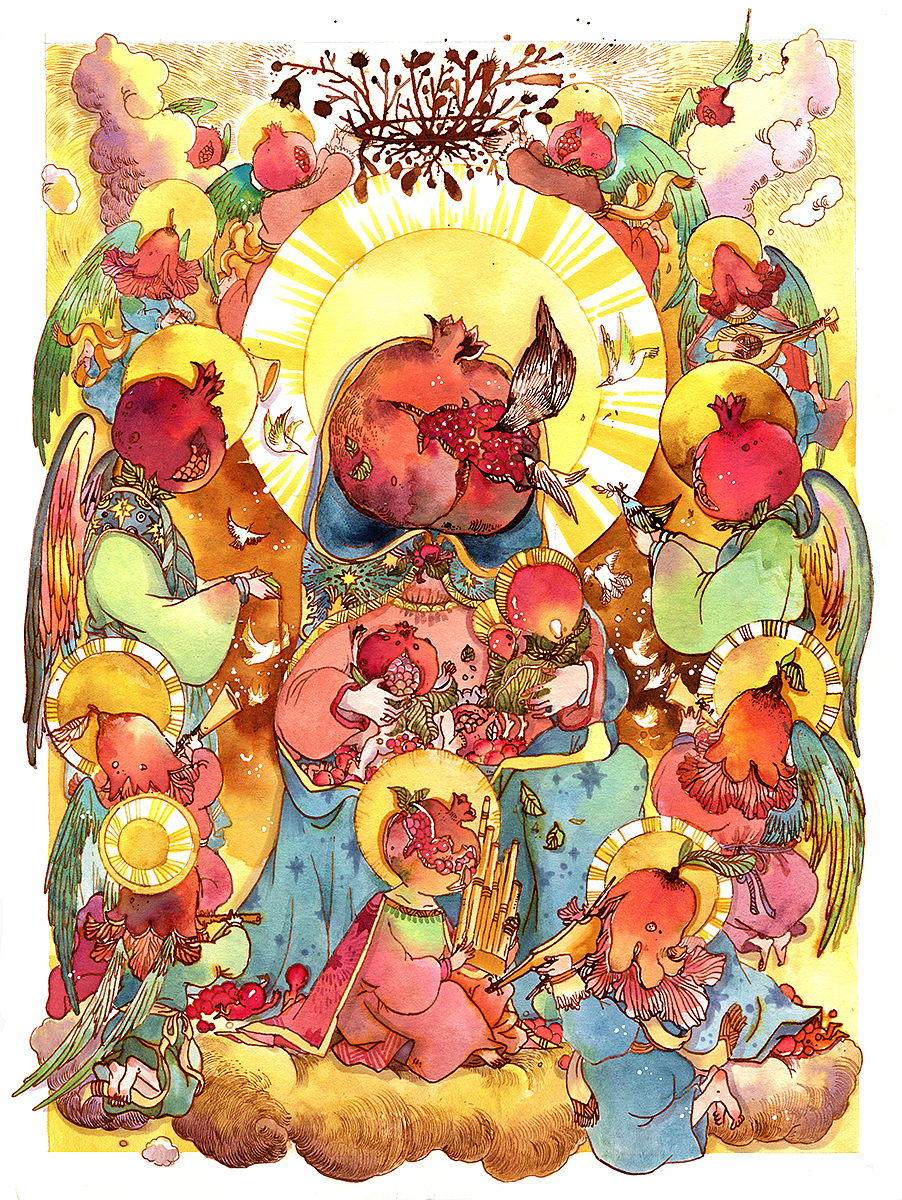 水果全家福（图ZMTM4MzM4MTU2） - 艺术插画 - 站酷设计师AmberMa_Art原创素材 - 站酷ZCOOL