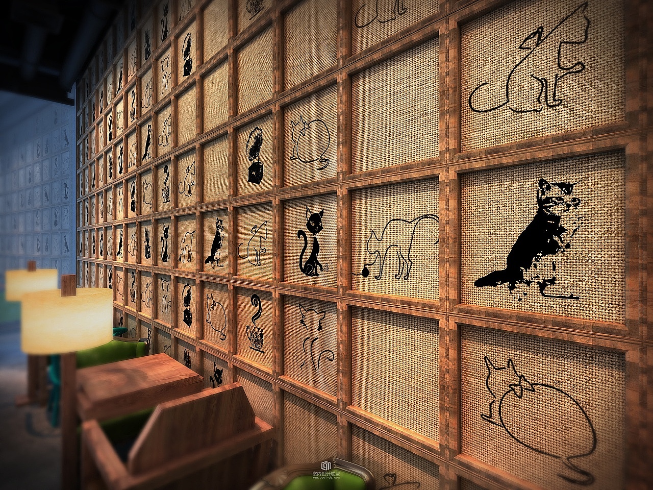 【漫猫咖啡厅】—温江咖啡厅设计案例赏析