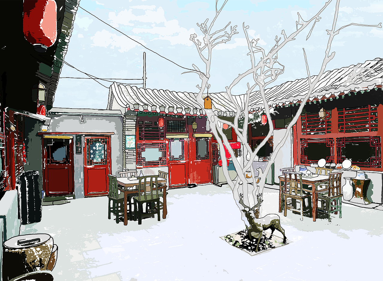 北京胡同印象（图ZMTE0MjI3OTky） - 创作习作 - 站酷设计师applewei原创素材 - 站酷ZCOOL