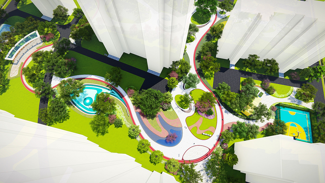 流线至上 现代主义风格大区景观