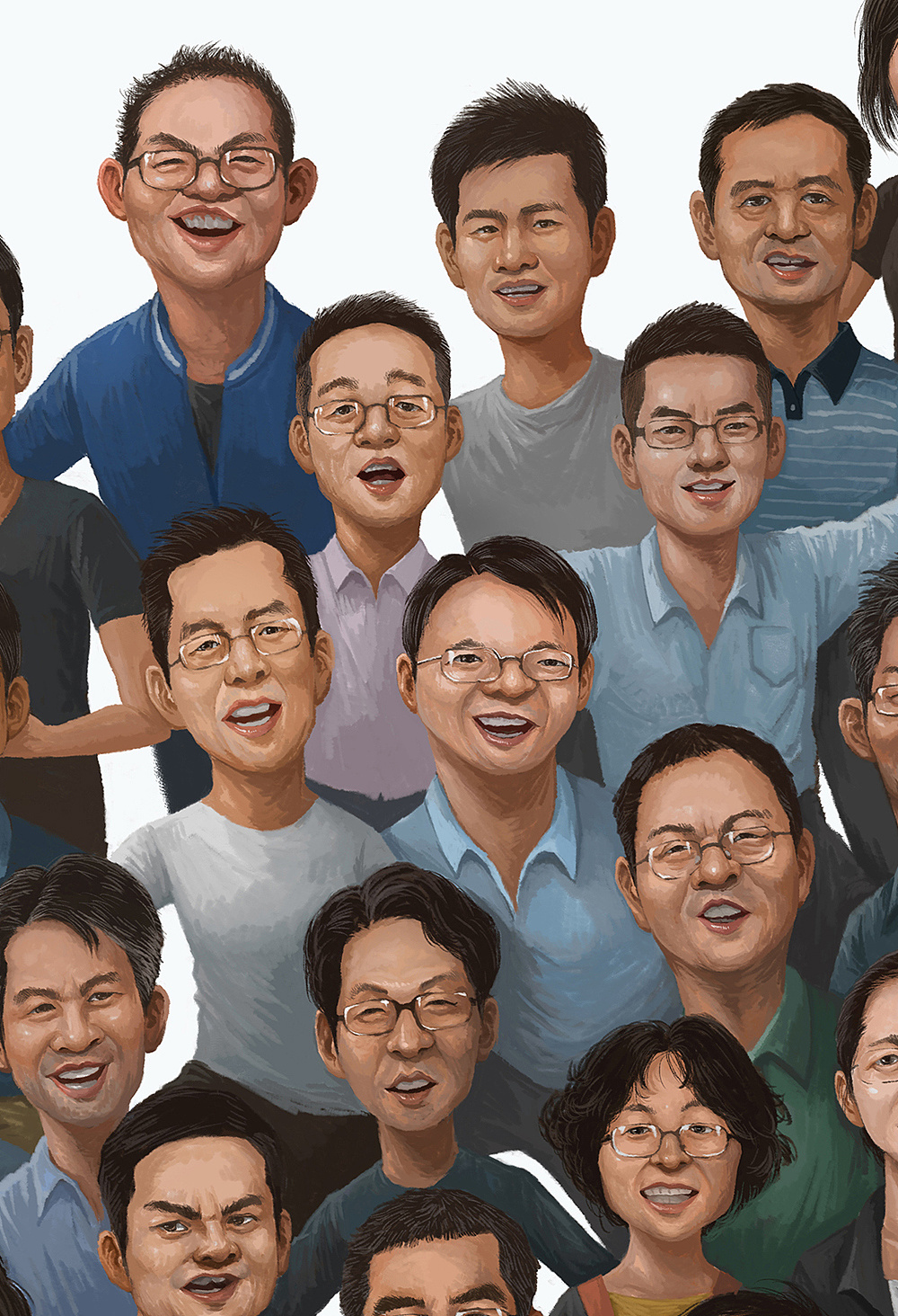 地质研究员集体肖像画