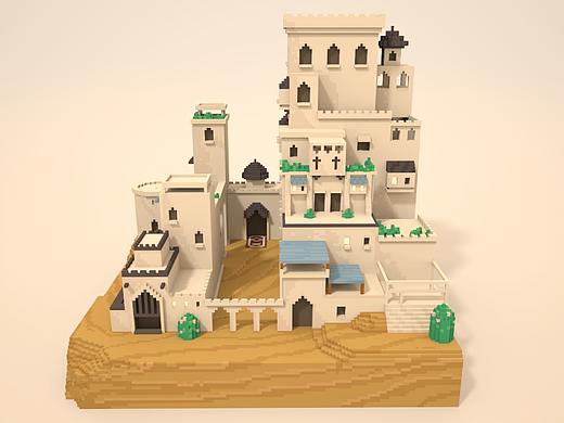 magicavoxel5-沙漠城堡